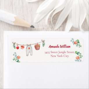 Apple Clothesline Baby Shower Return Address