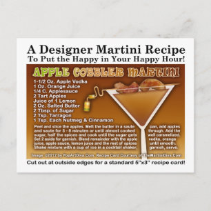 Apple Cobbler Martini Recipe Postcard