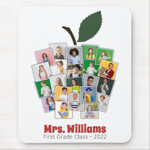 Apple Collage Gift for Teachers 22 Photos Mouse Mat