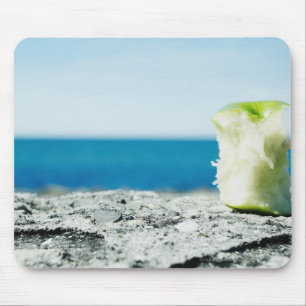 Apple core in the dirt mouse mat
