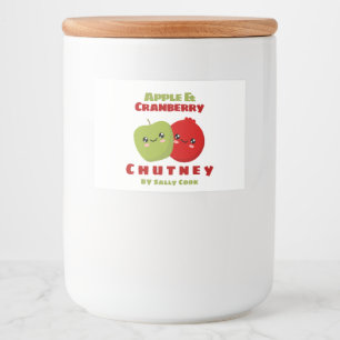 Apple & cranberry chutney food label