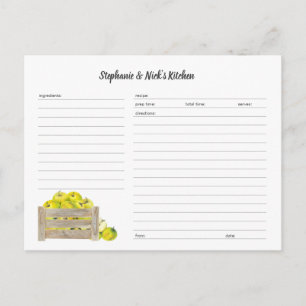 Apple Crate Recipe Card template