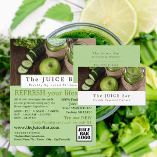 Apple & Cucumber, Juice Bar Advertising Flyer