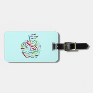 Apple Customise Add Teachers name on Apple Leaf Luggage Tag
