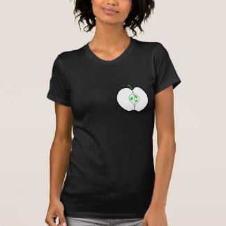 Apple Design in Green, Black and White. T-Shirt
