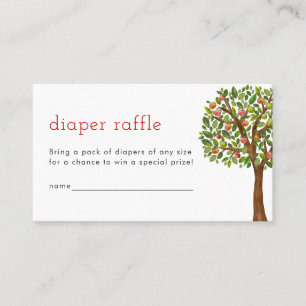 Apple Diaper Raffle Card Apple of My Eye Baby