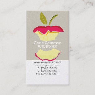 Apple Dietician NutriTionist Weight Loss Health Business Card