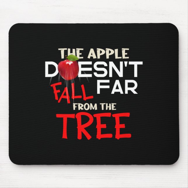 Apple Doesn't Fall Far From The Tree Apple Picking Mouse Mat (Front)