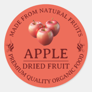 Apple Dried Fruits Custome Label Sticker
