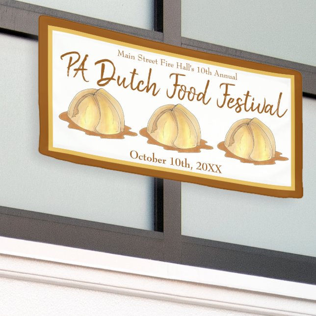 Apple Dumplings Amish Pennsylvania PA Dutch Food Banner (Outside Building)