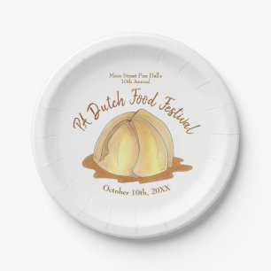 Apple Dumplings Amish Pennsylvania PA Dutch Food Paper Plate