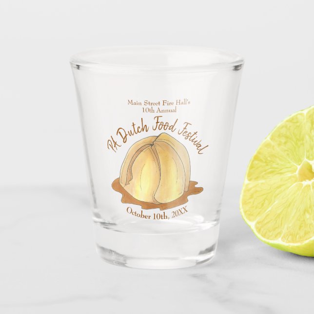 Apple Dumplings Amish Pennsylvania PA Dutch Food Shot Glass (Front)