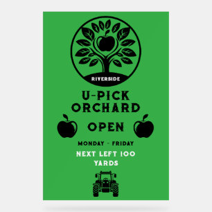 Apple Farm U- Pick Promotional Acrylic Sign