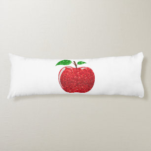 Apple Faux Red Glitter Body Cushion