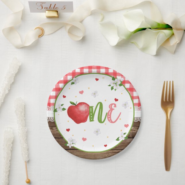 Apple First Birthday Plate (Wedding)