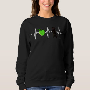 Apple Flat Coated Retriever Heartbeat Dog Sweatshirt