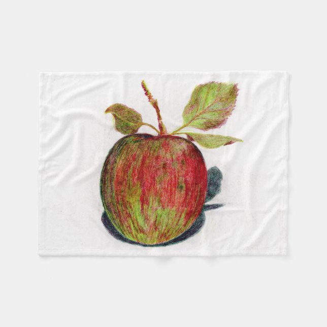 Apple Fleece Blanket (Front (Horizontal))