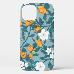 Apple Floral: Blooming Pattern Motif. iPhone 12 Case
