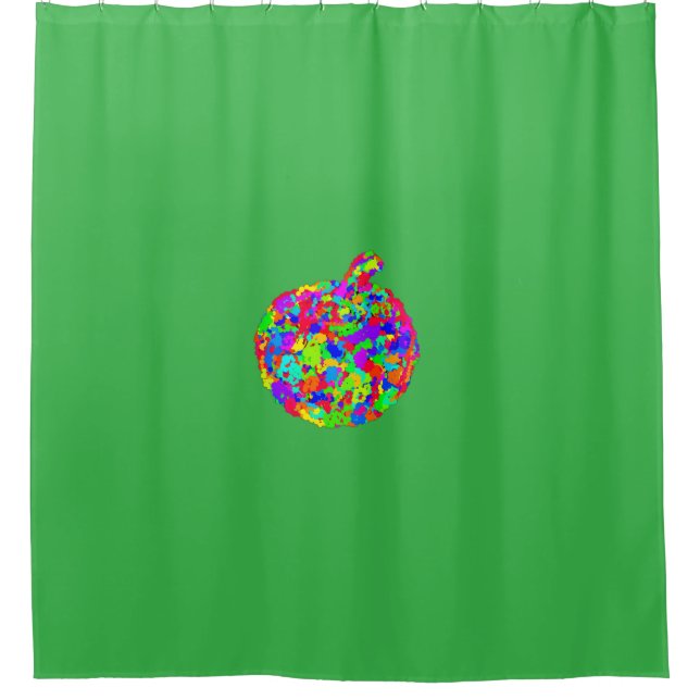 Apple Floral Shower Curtain (Front)