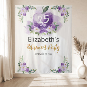 Apple Floral Teacher Retirement Party Backdrop Tapestry