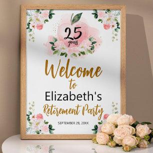 Apple Floral Teacher Retirement Party Welcome Sign