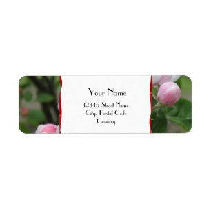 apple flowers address label