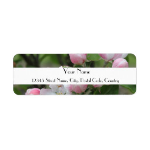 apple flowers address label