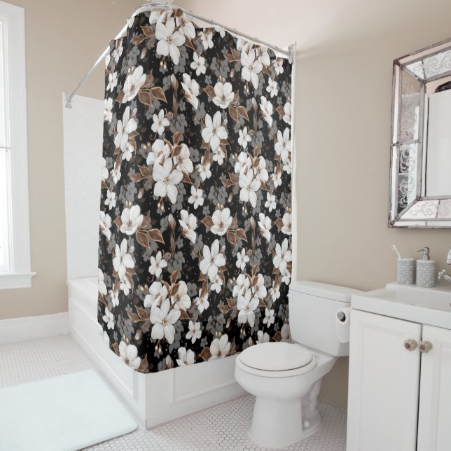 Apple flowers shower curtain (In Situ)