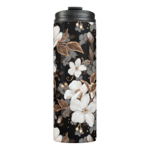 Apple flowers thermal tumbler