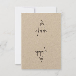 Apple Food Label Tent Card