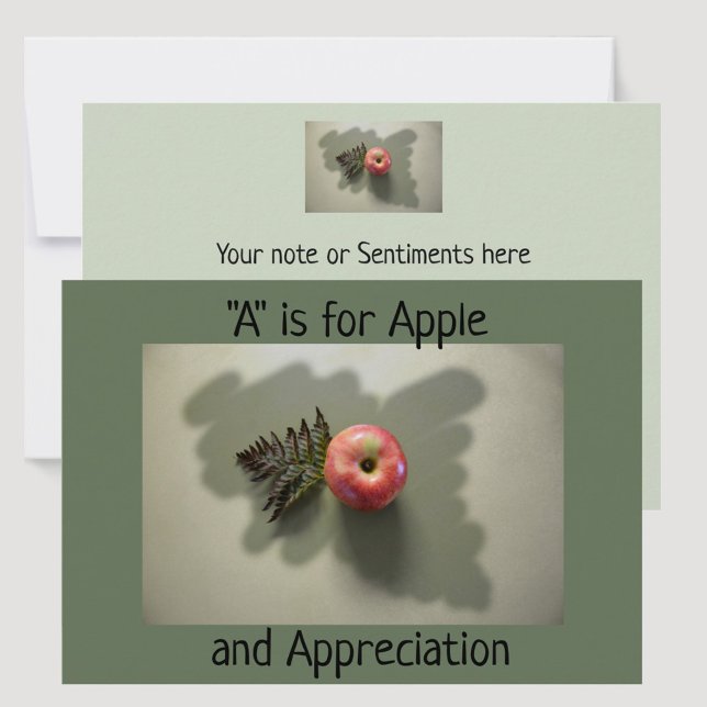 Apple for Appreciation Thank You flat card (Creator Uploaded)
