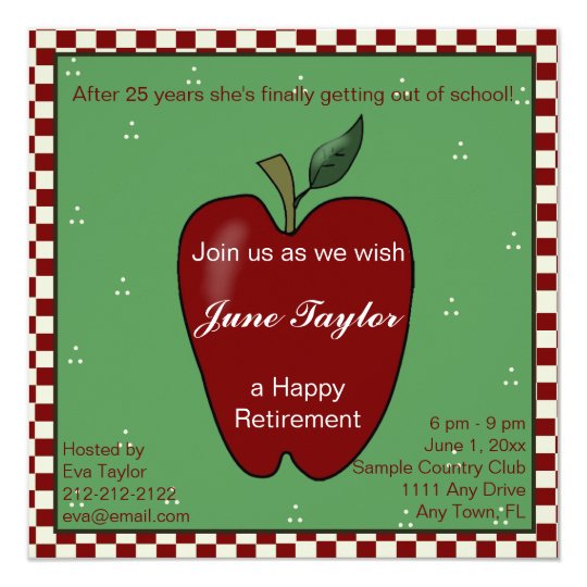 teacher retirement invitation