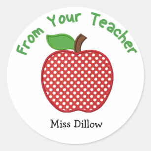 Apple From Your Teacher Stickers