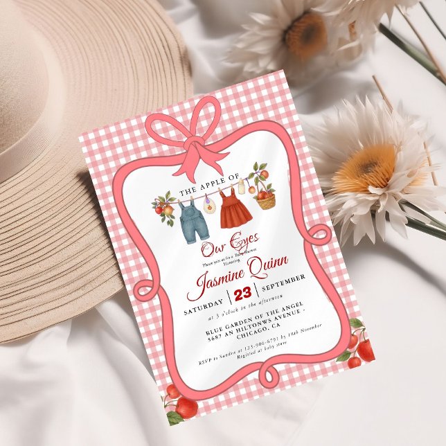 Apple Fruit Fall baby shower  Baby sprinkle Invitation (Creator Uploaded)