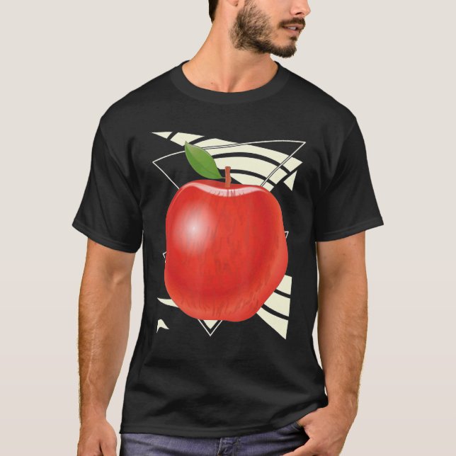 Apple Fruit Food Vegan Vitamins Fruit Apple 1 T-Shirt (Front)