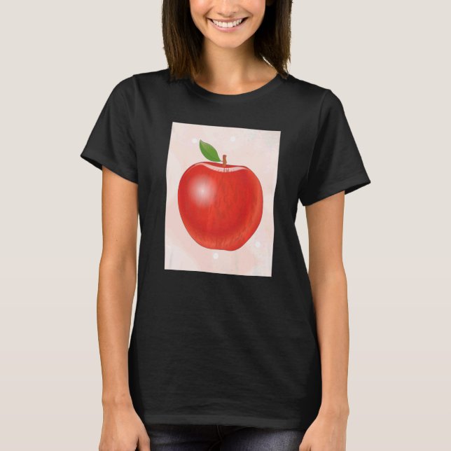 Apple Fruit Food Vegan Vitamins Fruit Apple T-Shirt (Front)