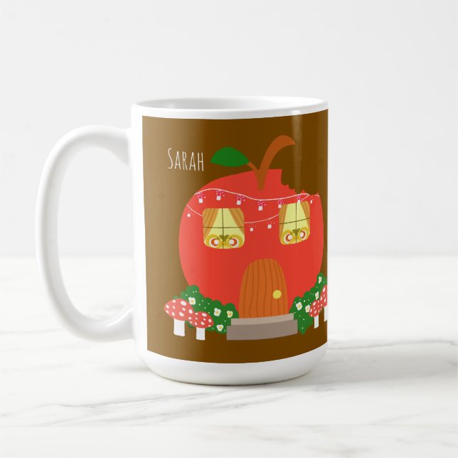 Apple Fruit Frog House Coffee Mug (Left)