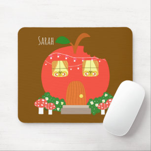 Apple Fruit Frog House Mouse Mat