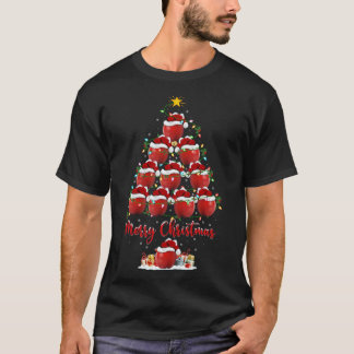 Apple Fruit Lover Xmas Matching Santa Apple Christ T-Shirt