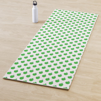 Apple Fruit Pattern Green Yoga Mat