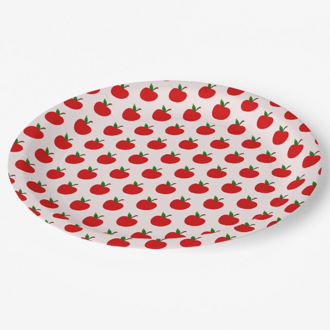 Apple Fruit patterns Paper Plate (Angled)