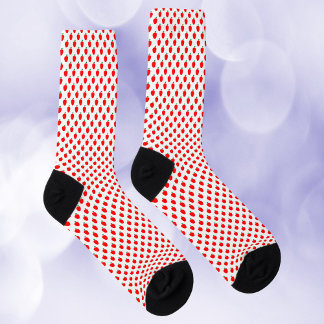 Apple Fruit Red Pattern Socks