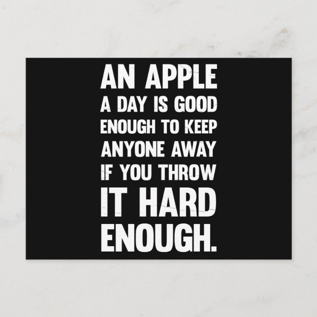 Apple Funny Quote. | sarcastic joke | sarcastic ph Postcard (Front)