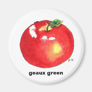 Apple , geaux green magnet