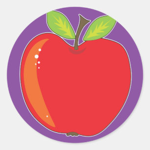 Apple Graphic Classic Round Sticker