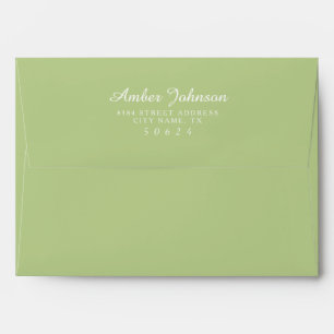 Apple Green 5 x 7 Pre-Addressed Envelopes