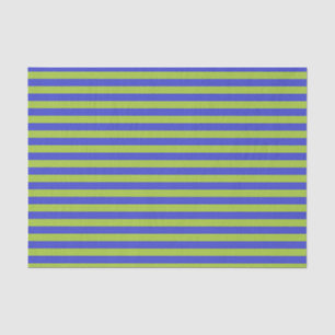 Apple Green and Blue Stripes Tissue Paper