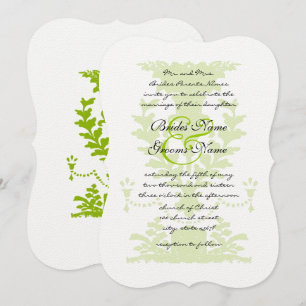 Apple Green Antique Urn Wedding Invitation