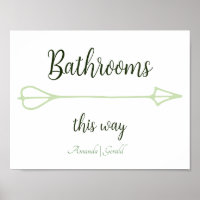 Apple Green Bathrooms This Way Arrow