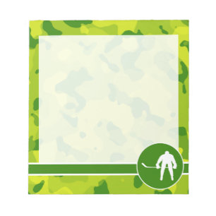 Apple Green Camo; Hockey Notepad